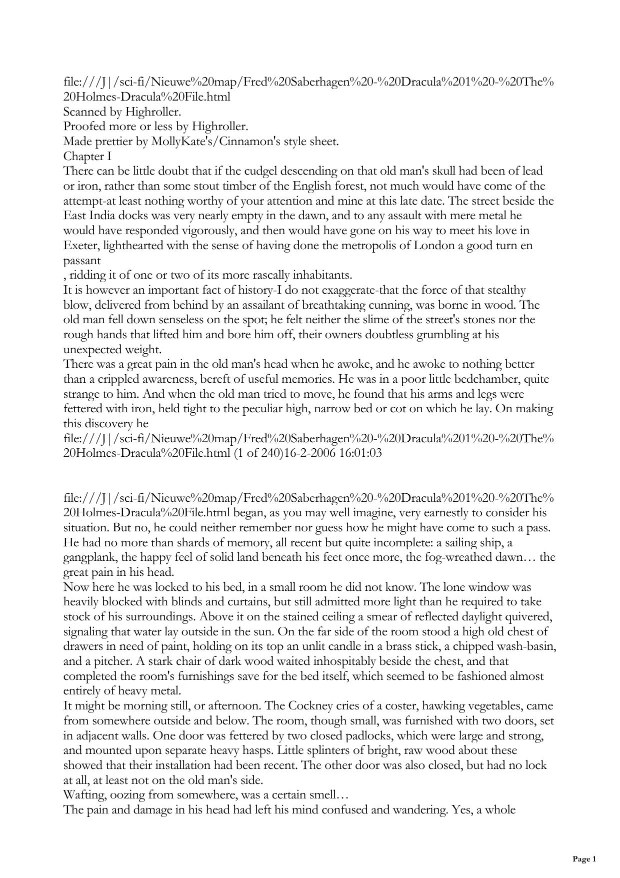 The Holmes-Dracula File