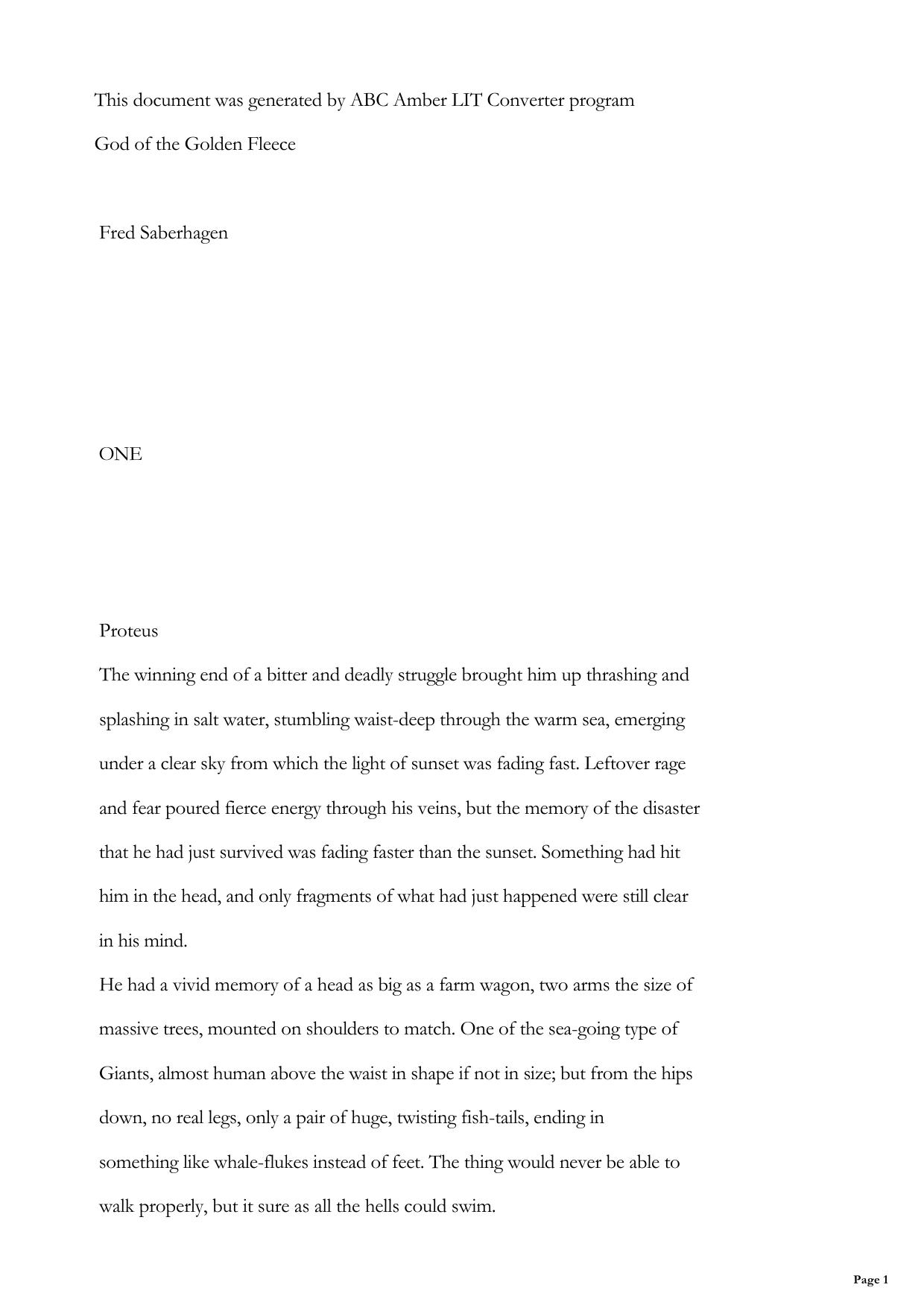 God of the Golden Fleece