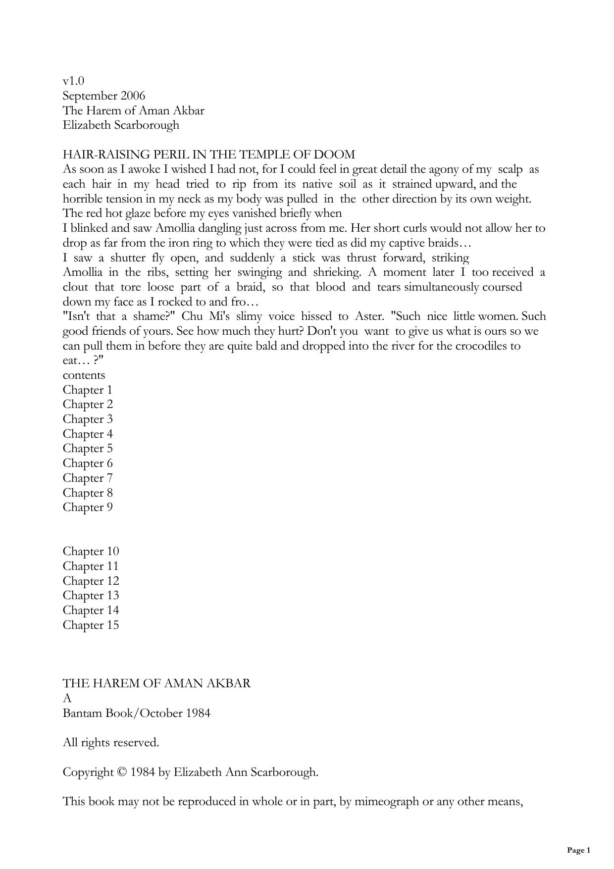 The Harem of Aman Akbar