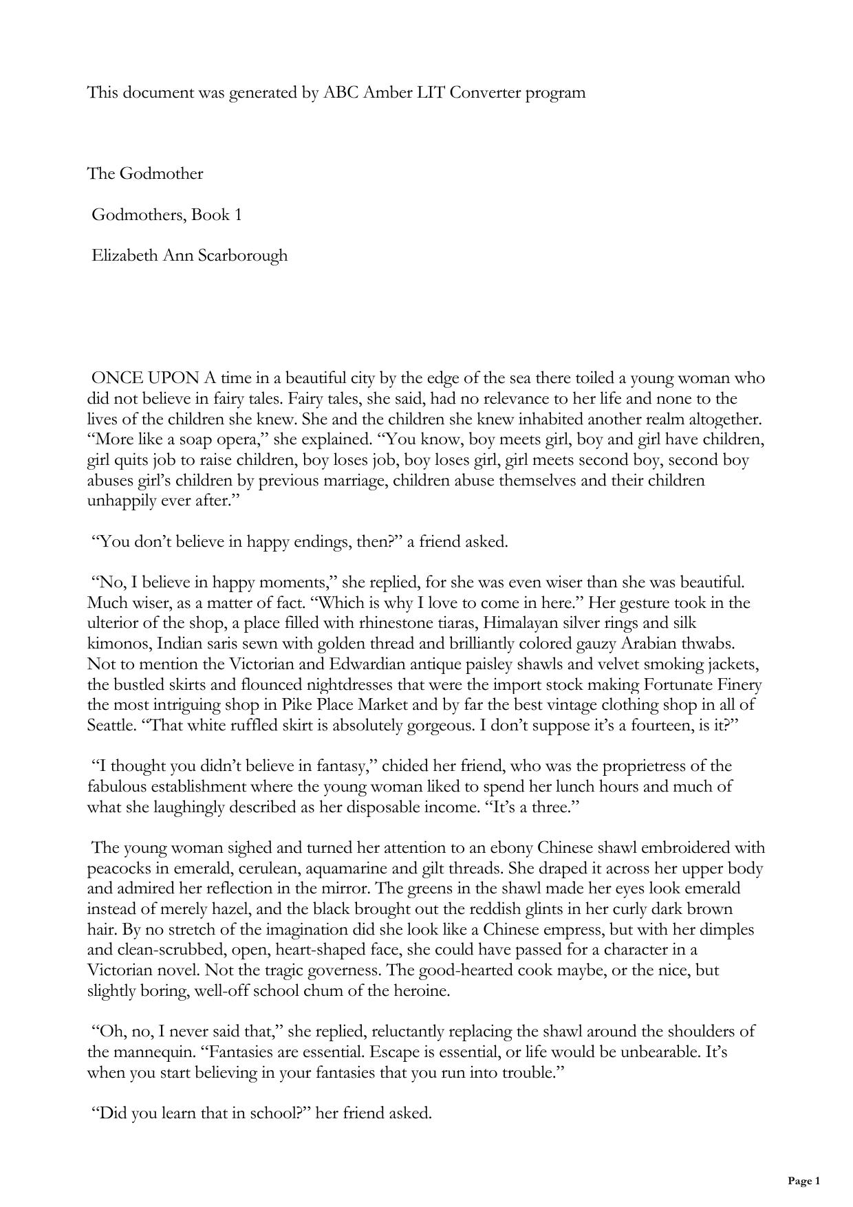 Godmothers 1 The Godmother