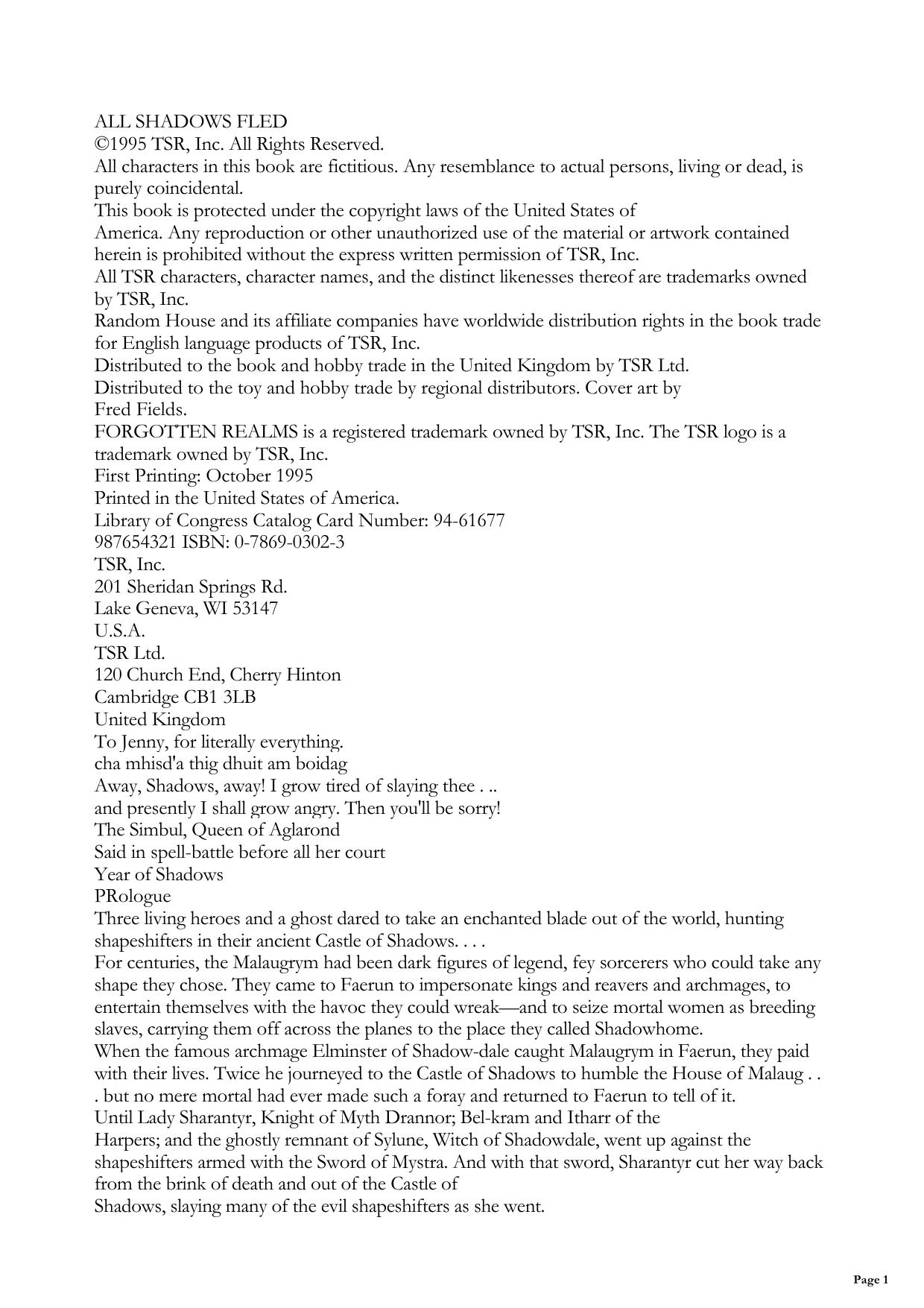 Shadow of the Avatar 3 - All Shadows Fled