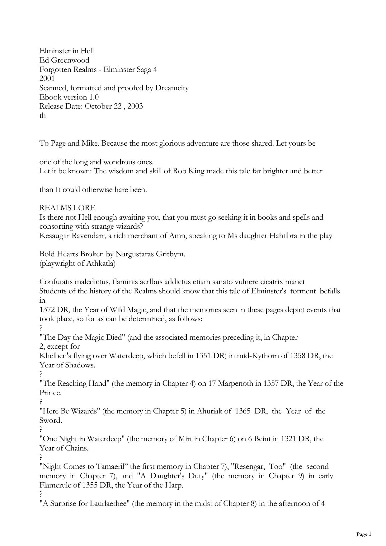 Elminster 4 - Elminster In Hell