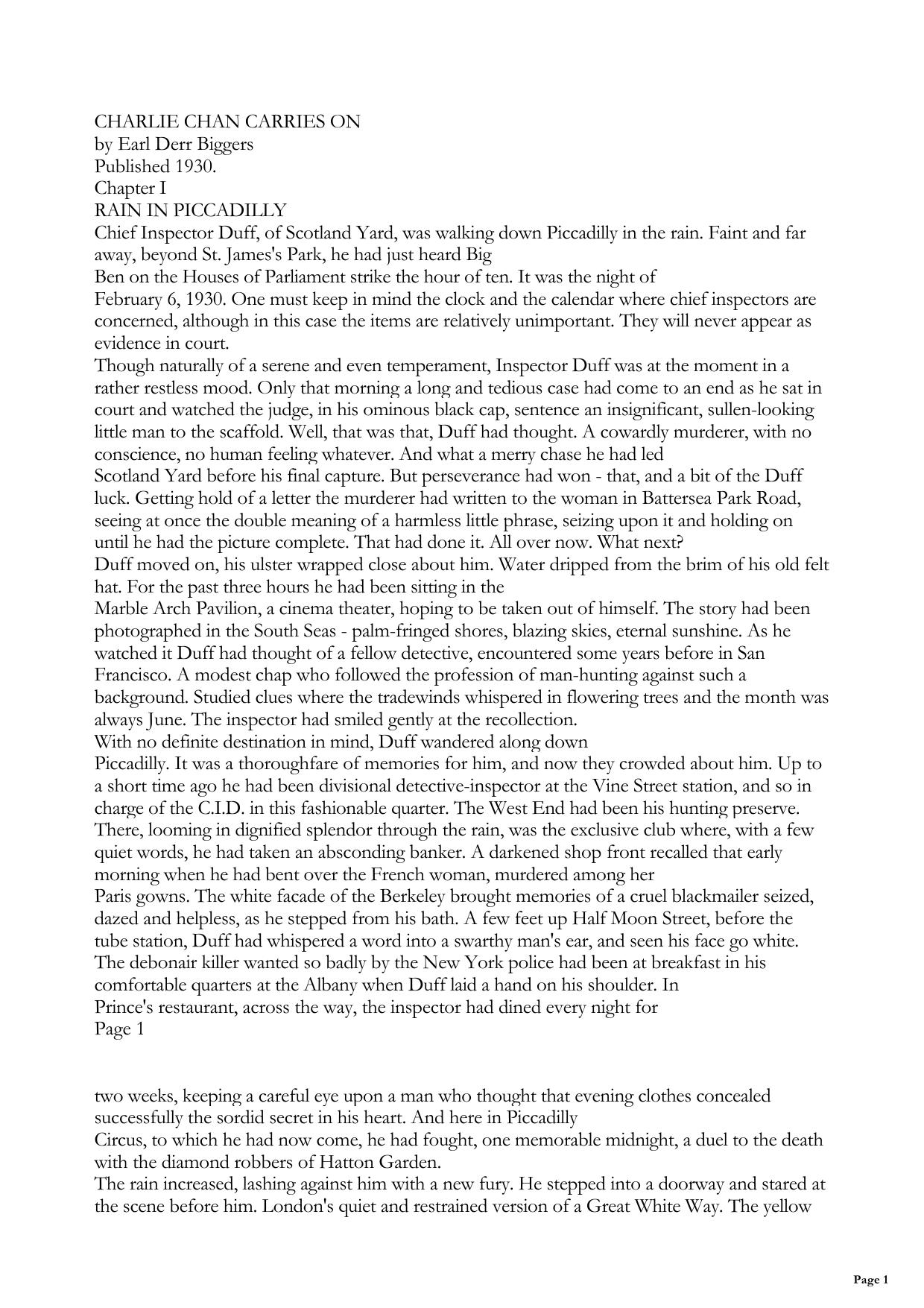 Charlie Chan Carries On