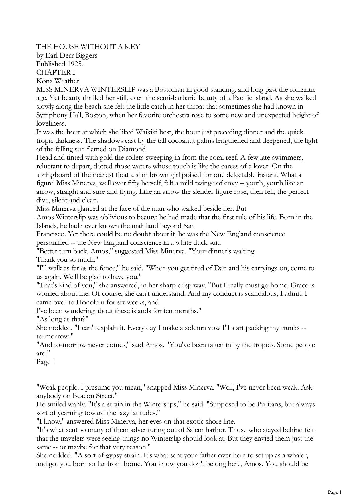 The House Without a Key