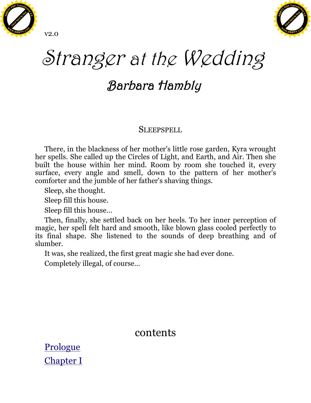 Stranger at the Wedding