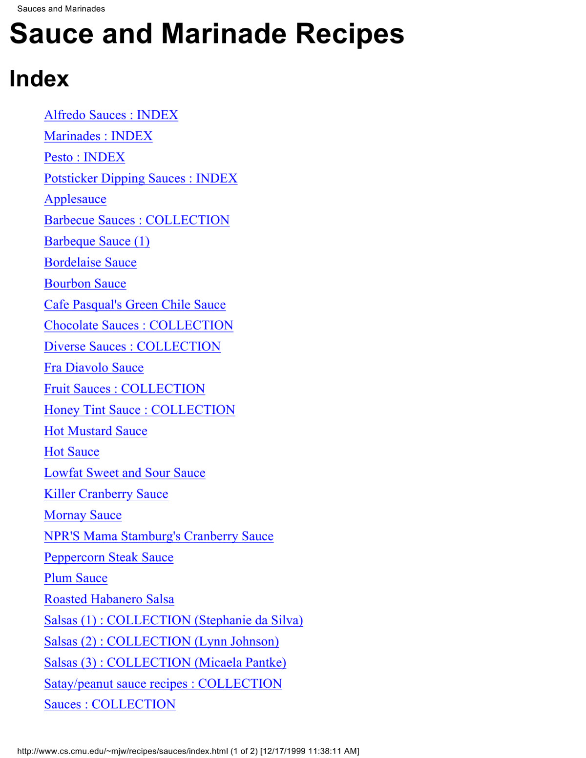 Sauces and Marinades