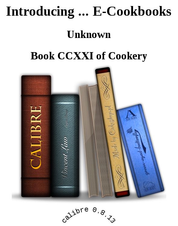 Introducing ... E-Cookbooks