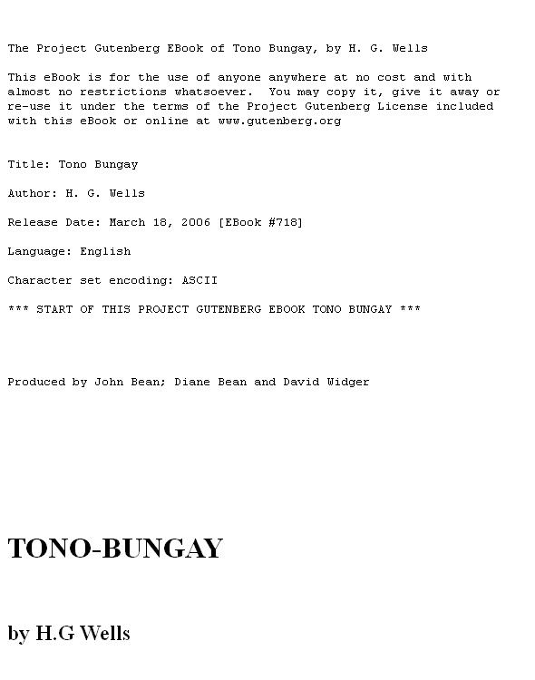 Tono Bungay
