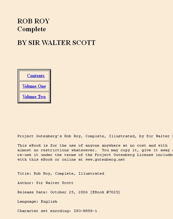 Rob Roy — Complete