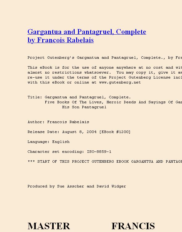 Gargantua and Pantagruel