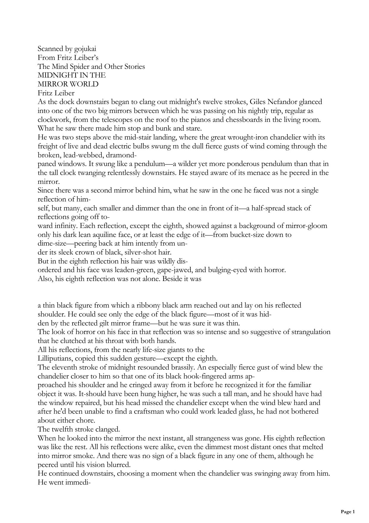 Midnight in the Mirror World