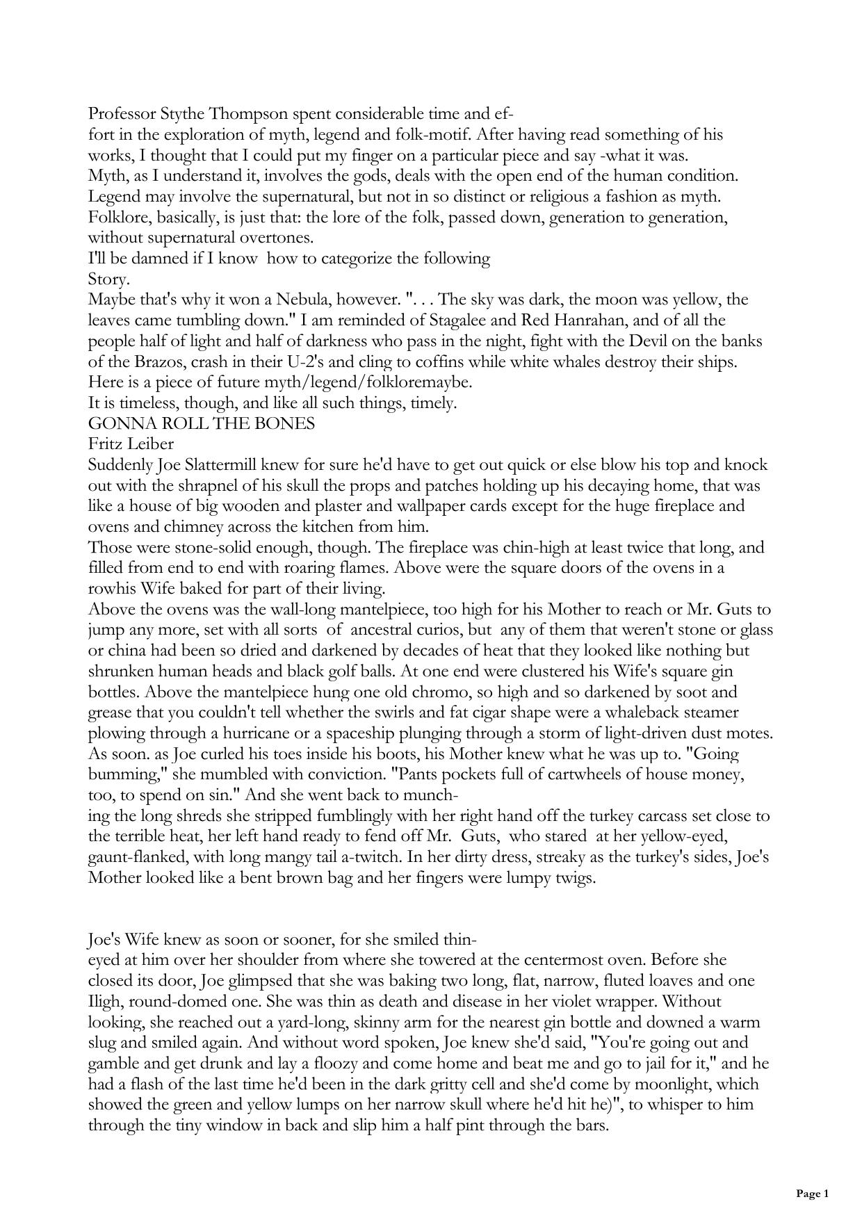 Gonna Roll the Bones