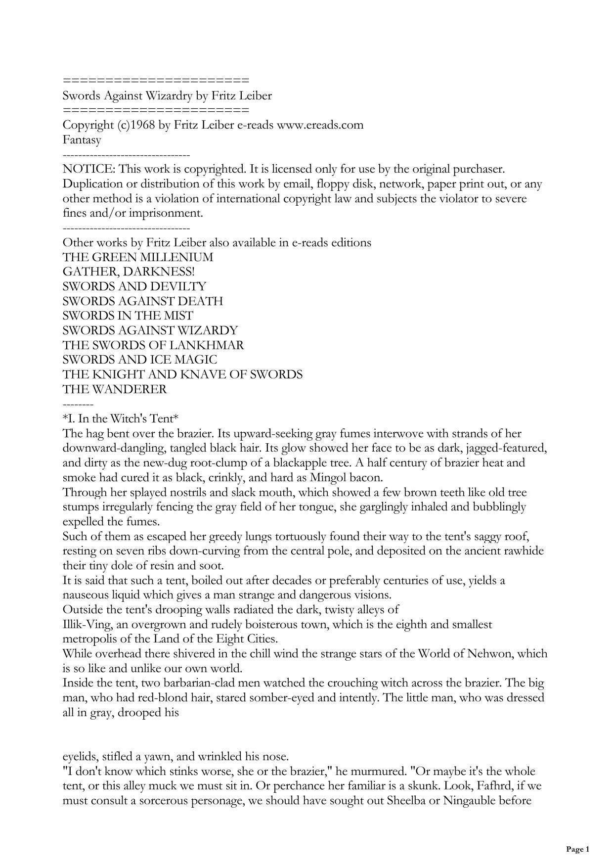 Swords Against Wizardry