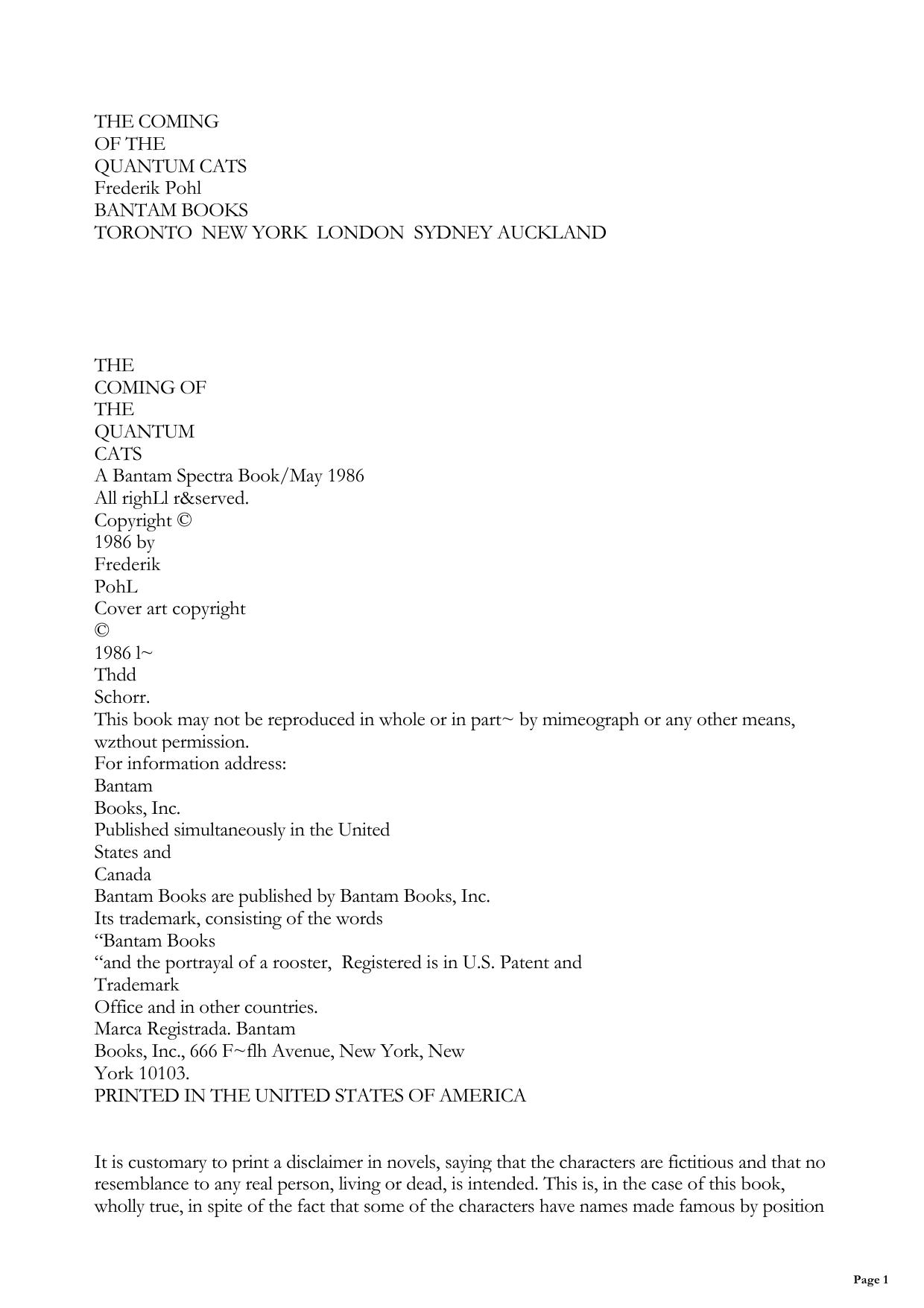 The Coming of the Quantum Cats