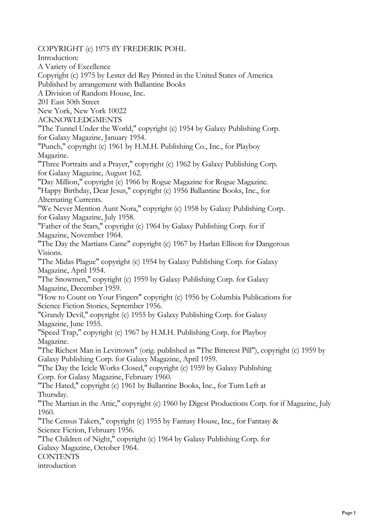 Best of Frederik Pohl