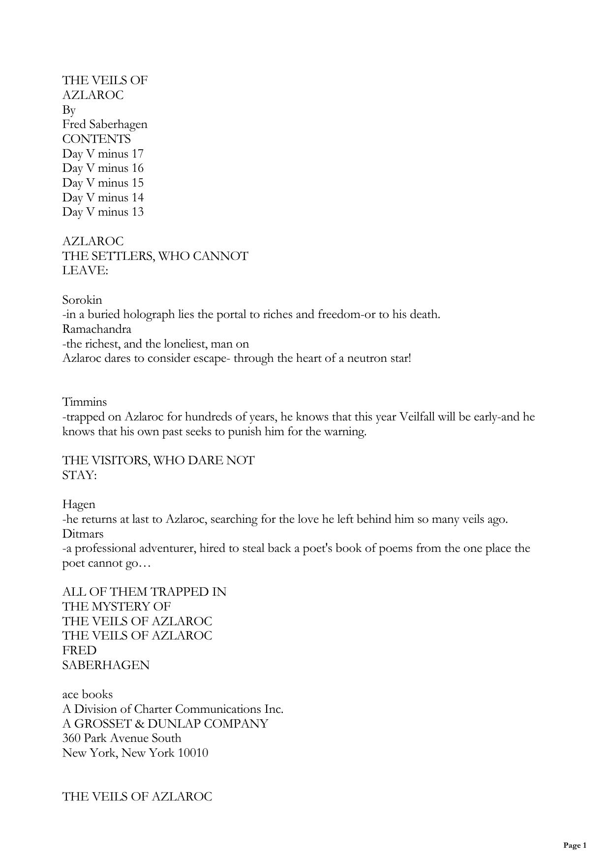 The Veils of Azlaroc