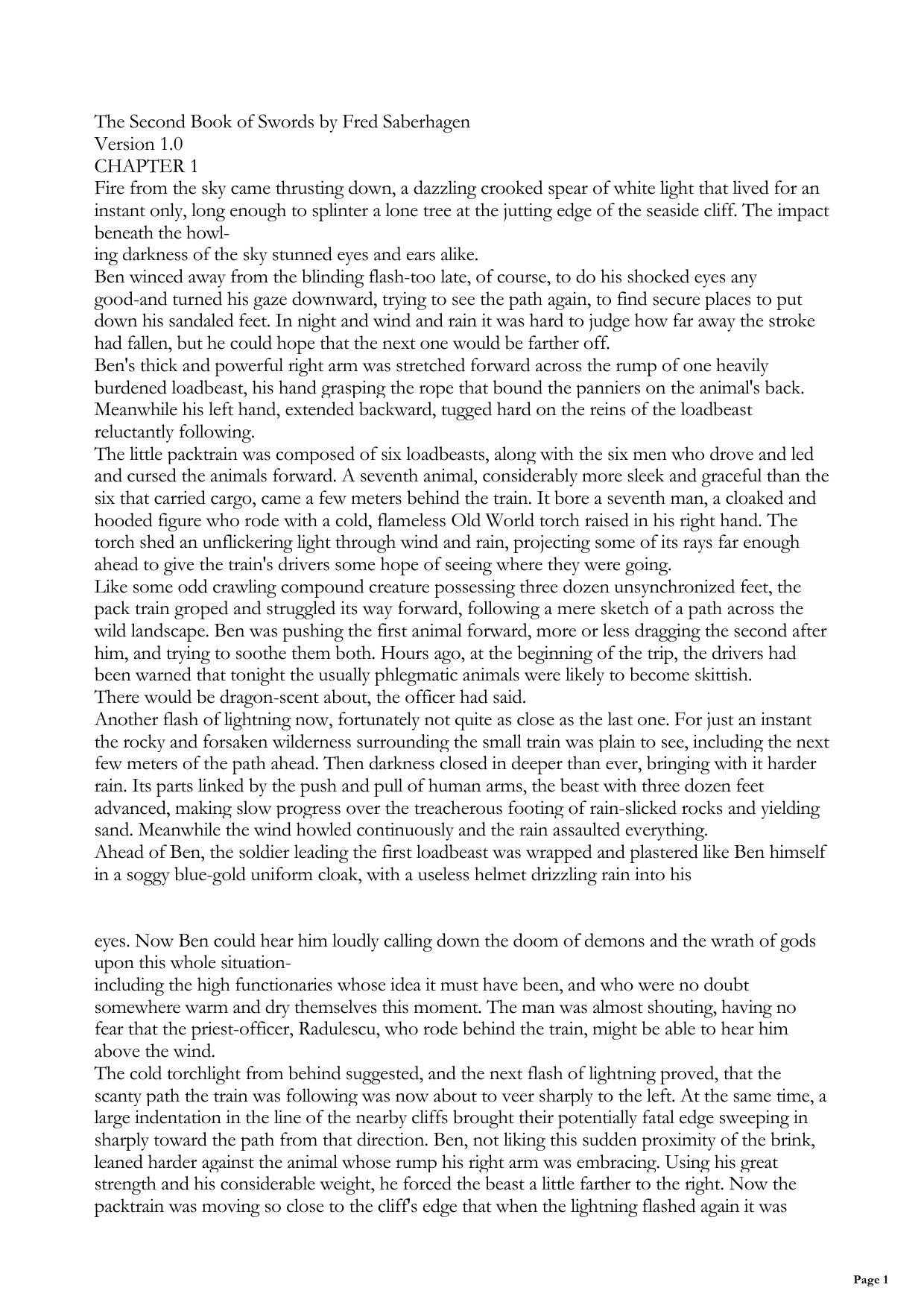 The Second Book of Swords