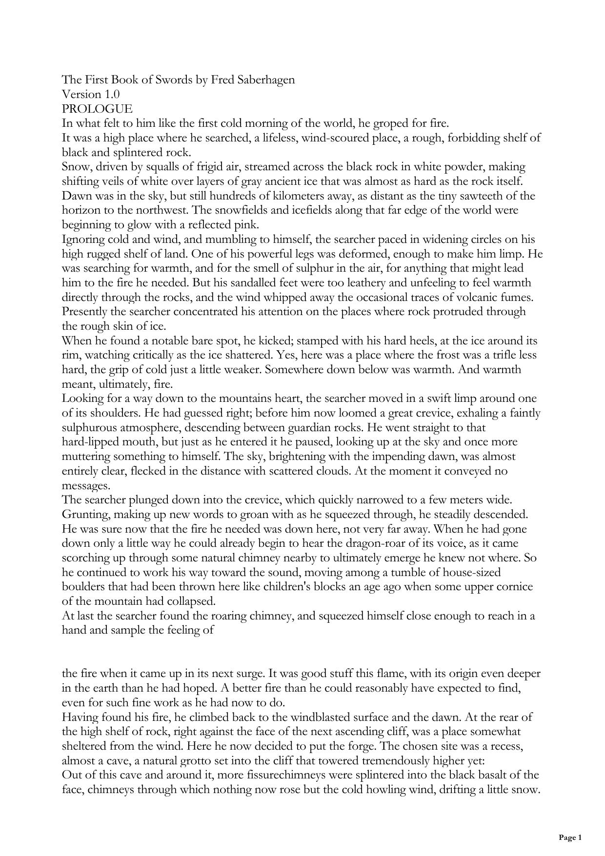 The First Book of Swords