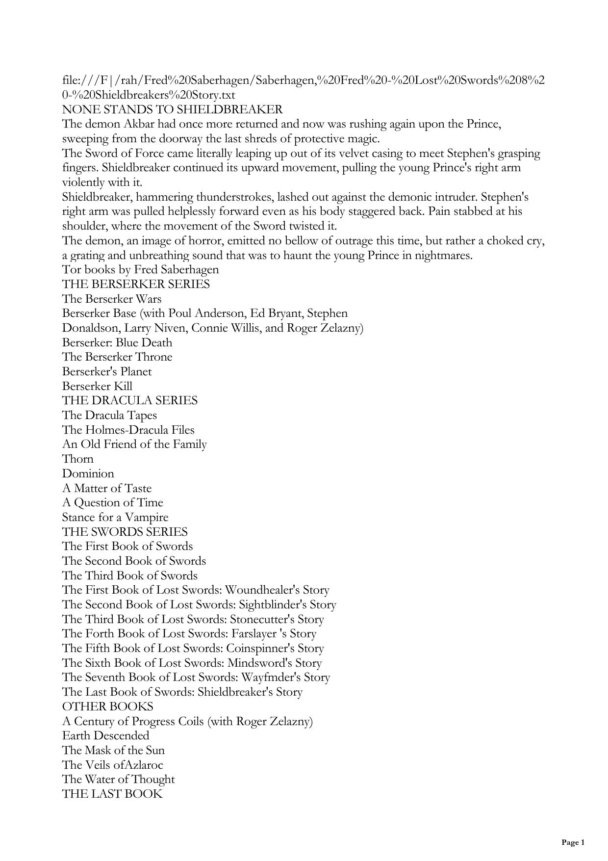 Shieldbreakers story