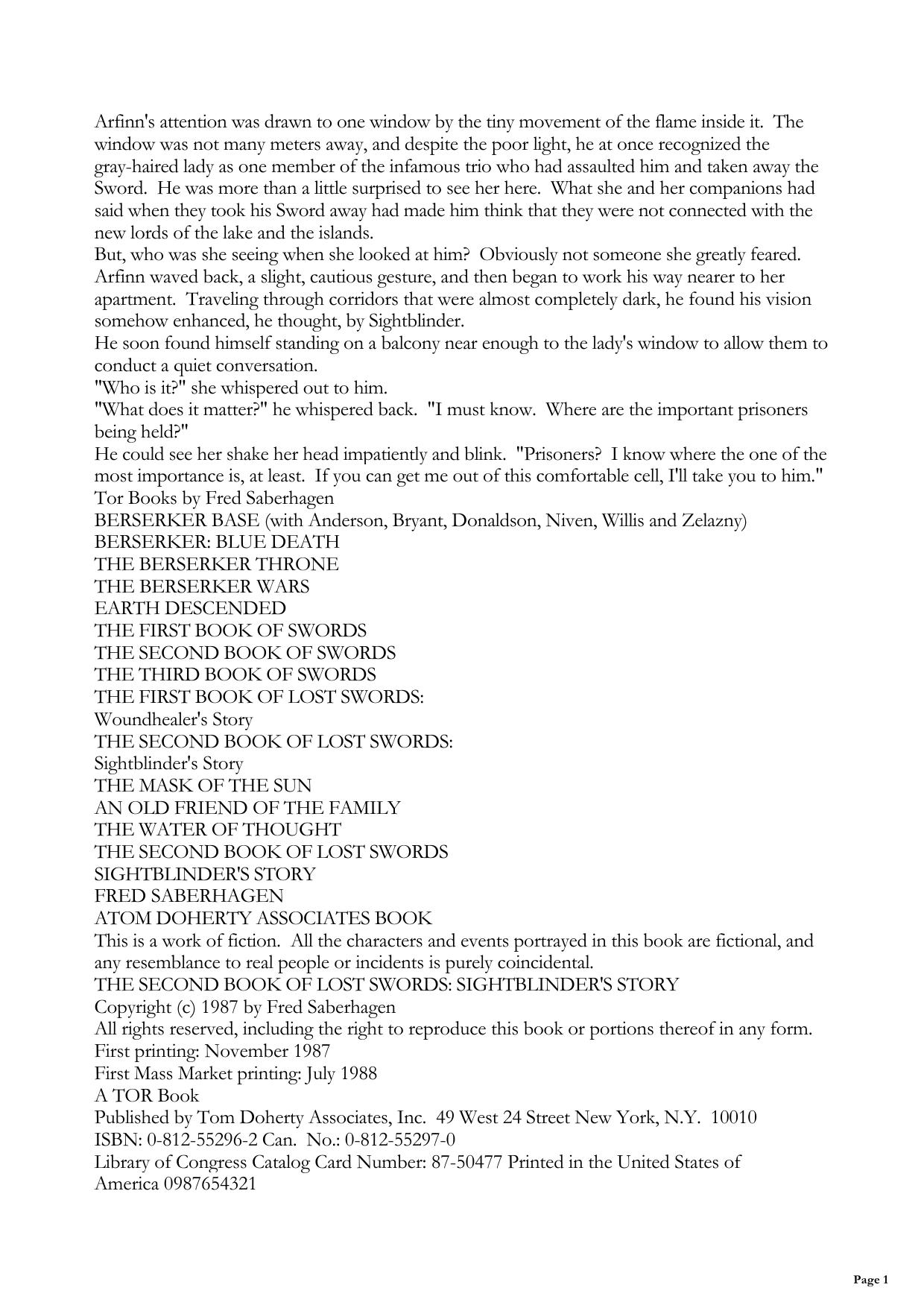 Sightblinder's Story