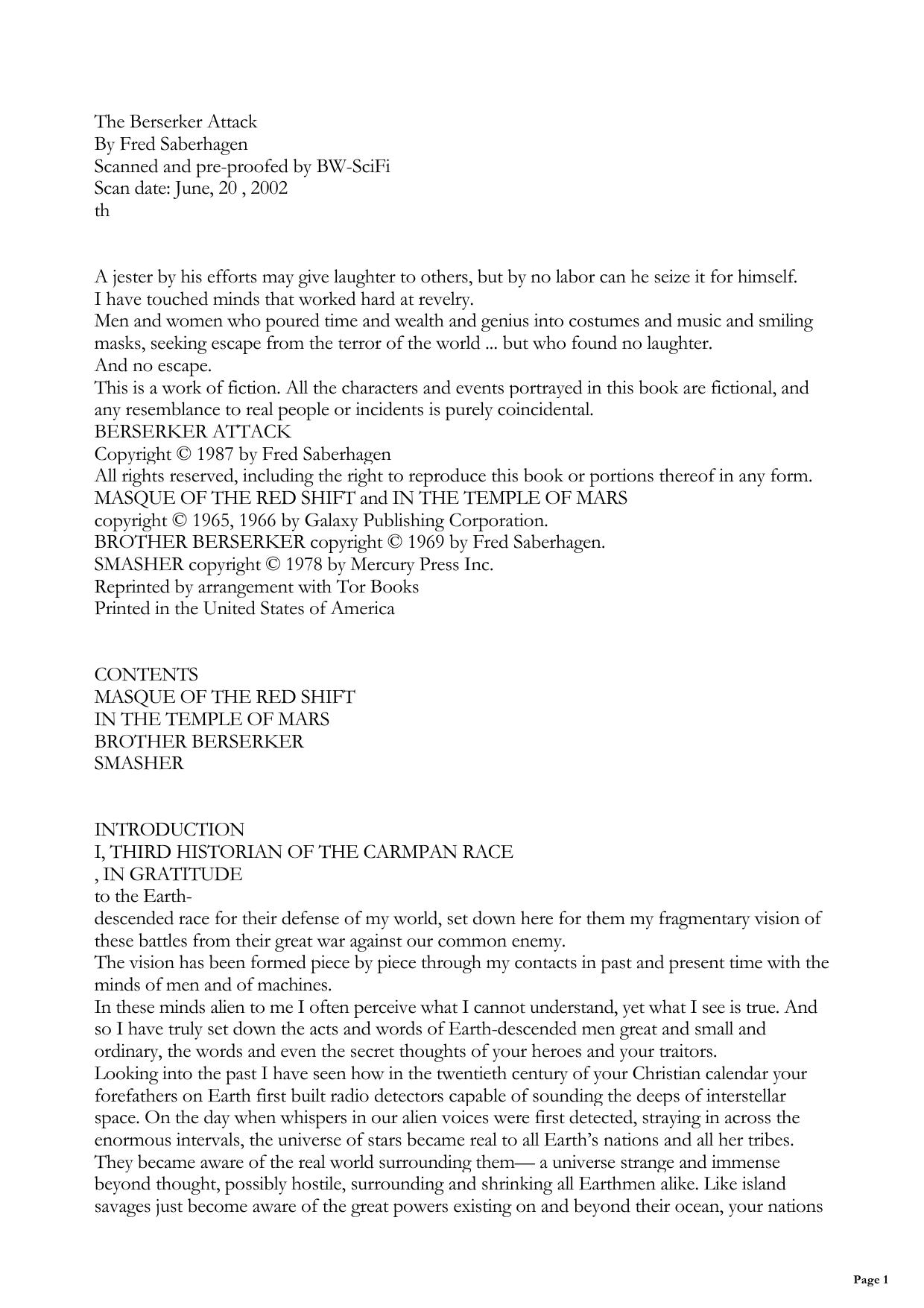 The Berserker Attack