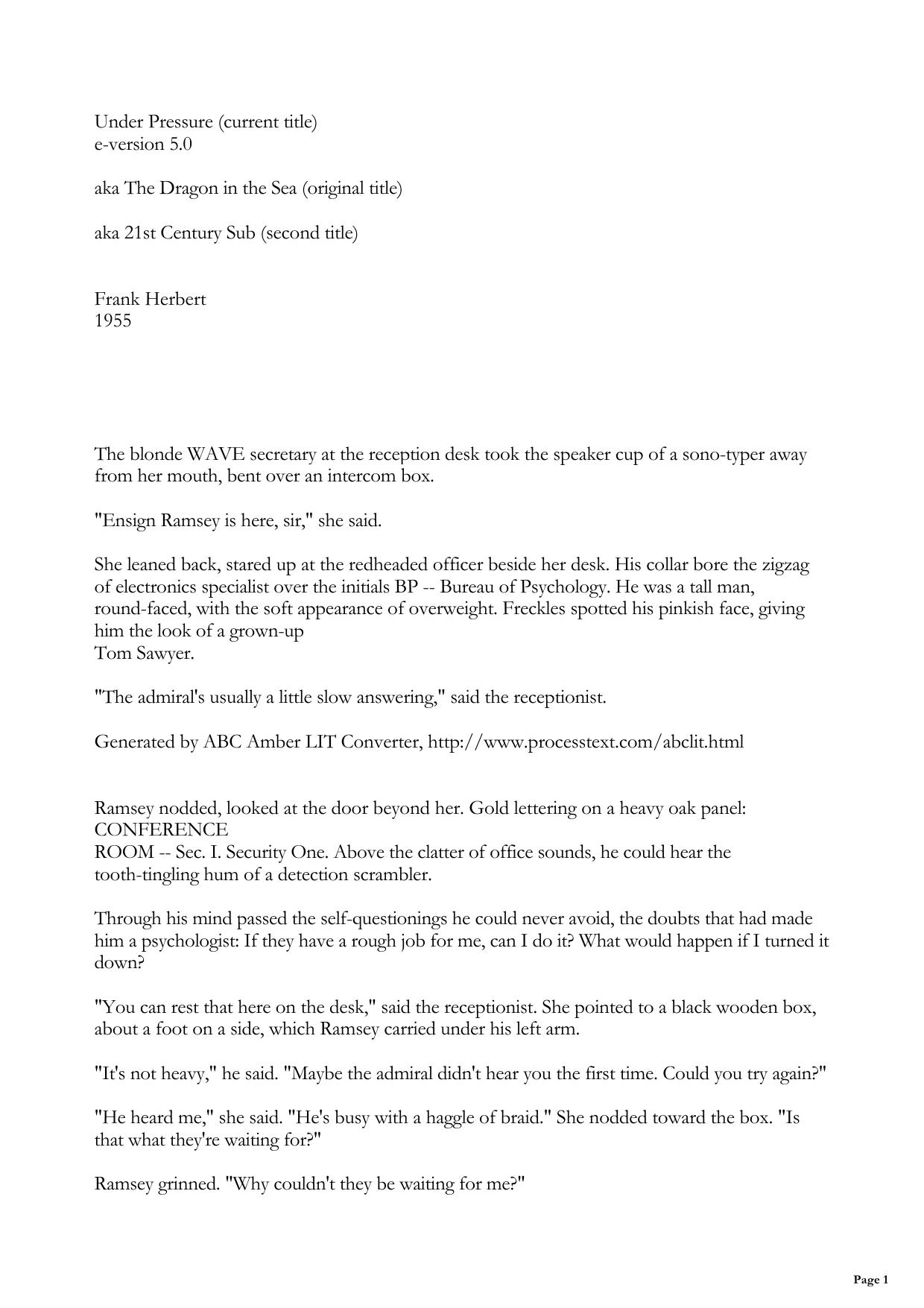 The Dragon In The Sea