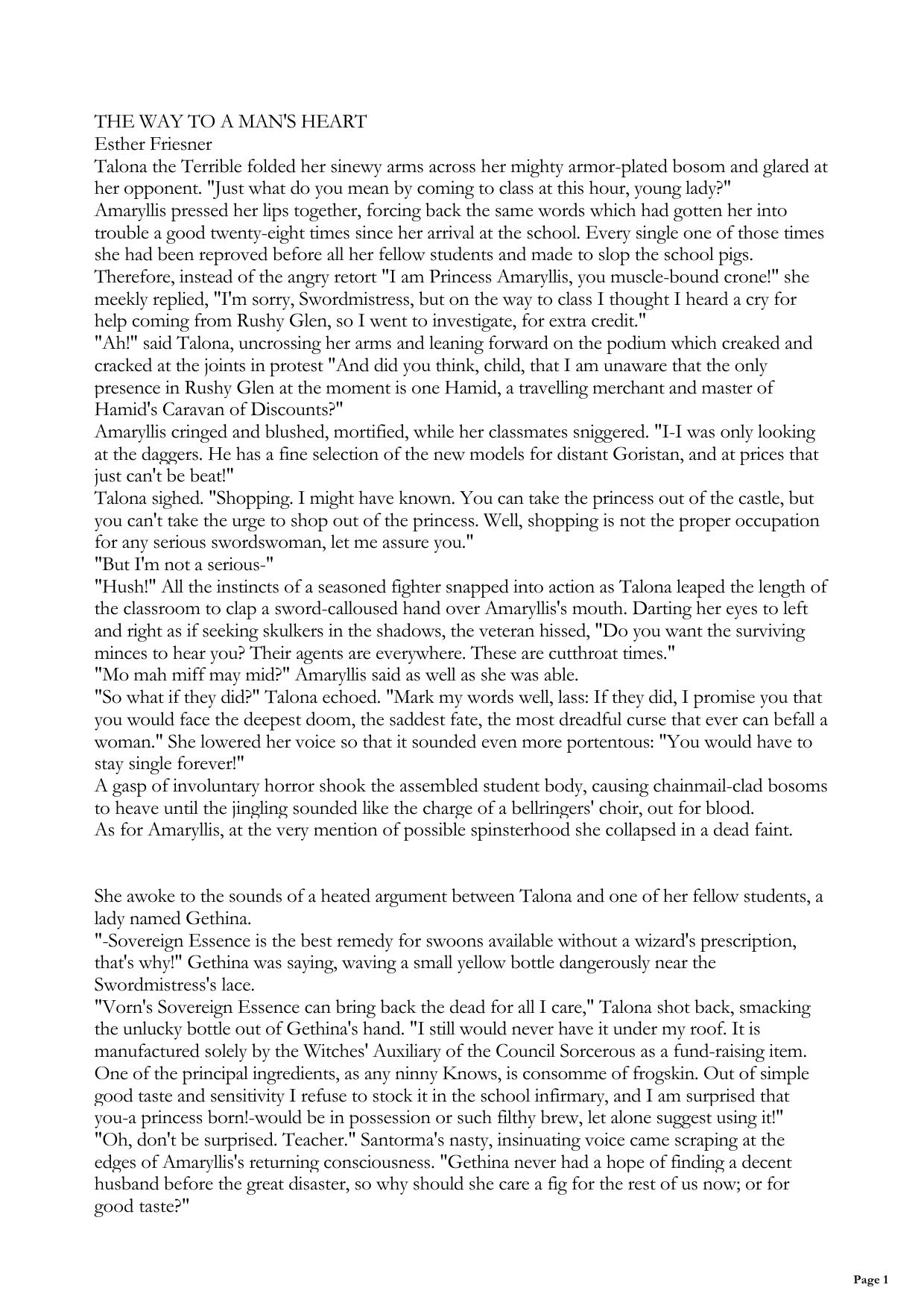 The Way To A Man's Heart