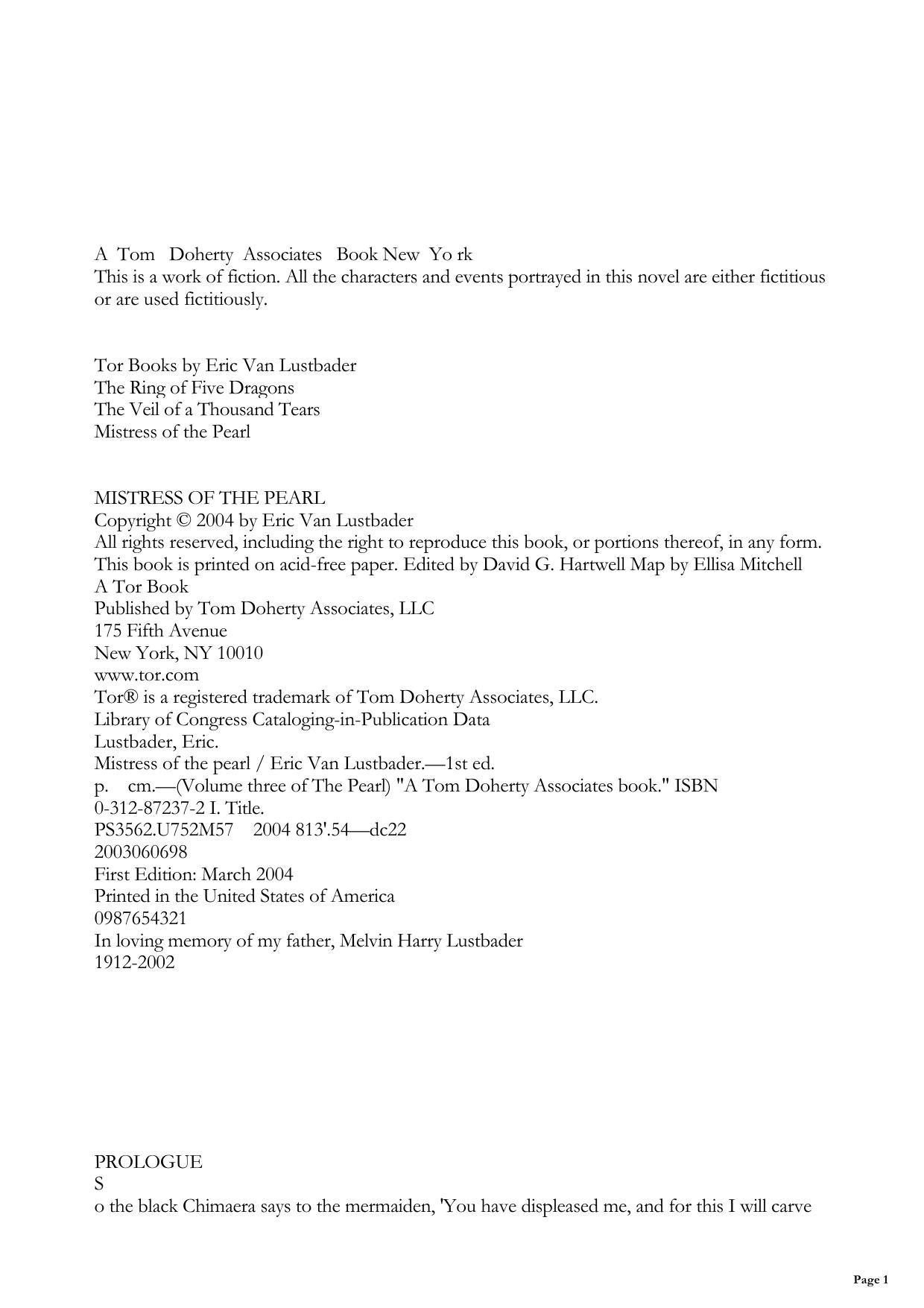 Mistress of the Pearl