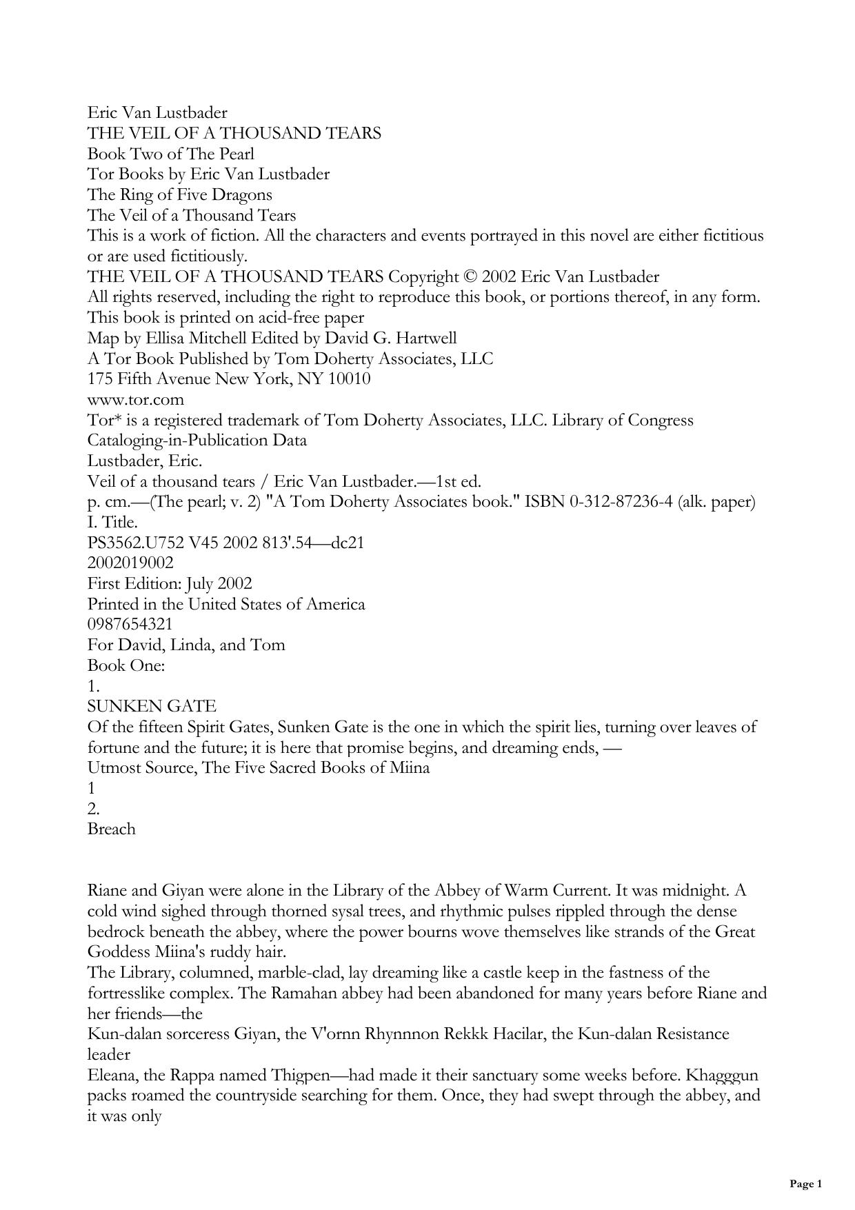 The Veil of a Thousand Tears