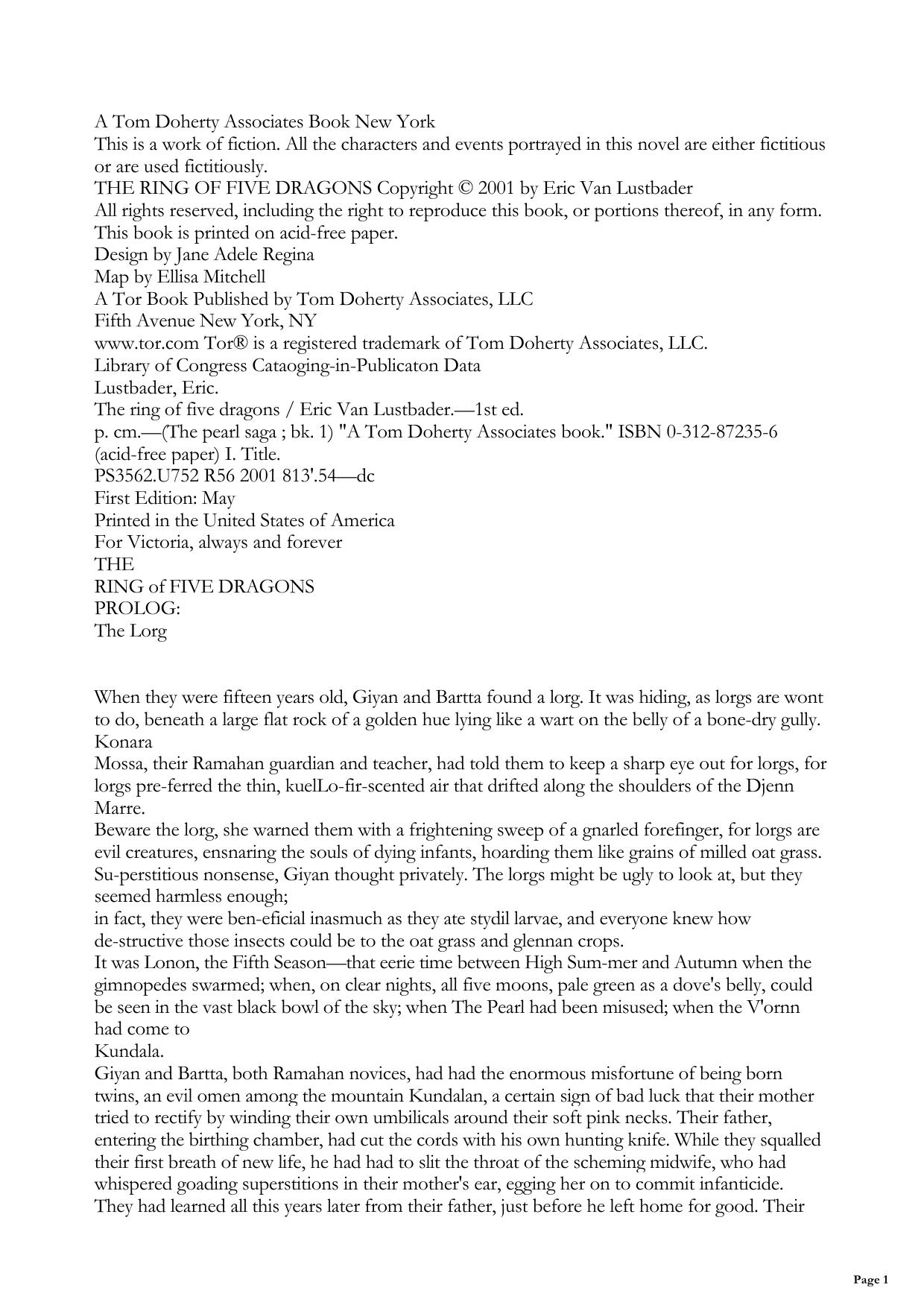 The Ring of Five Dragons