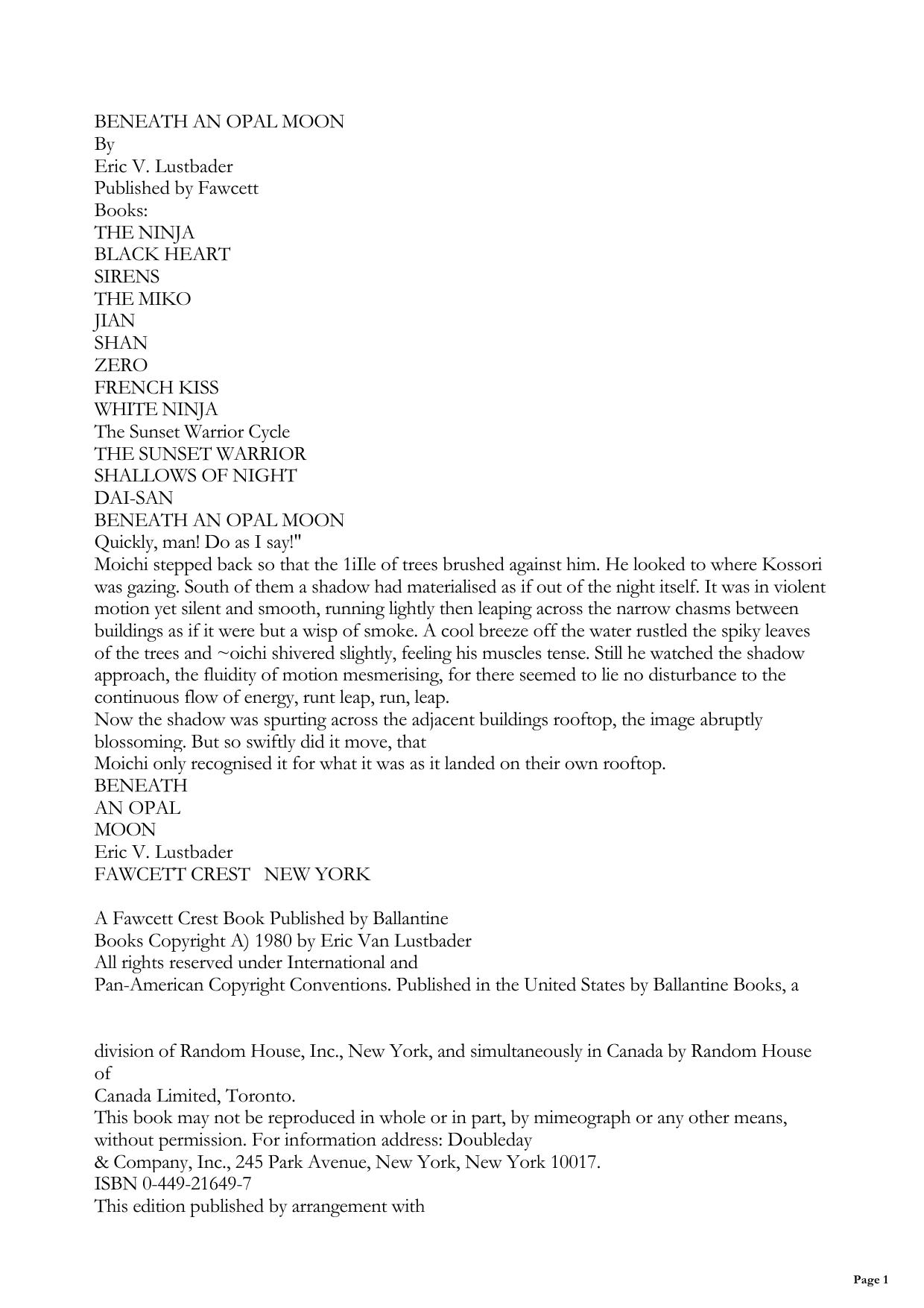 Beneath an Opal Moon