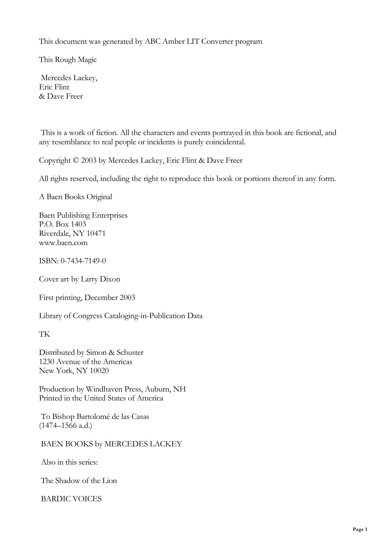 This Rough Magic ( Mercedes Lackey & Dave Freer)