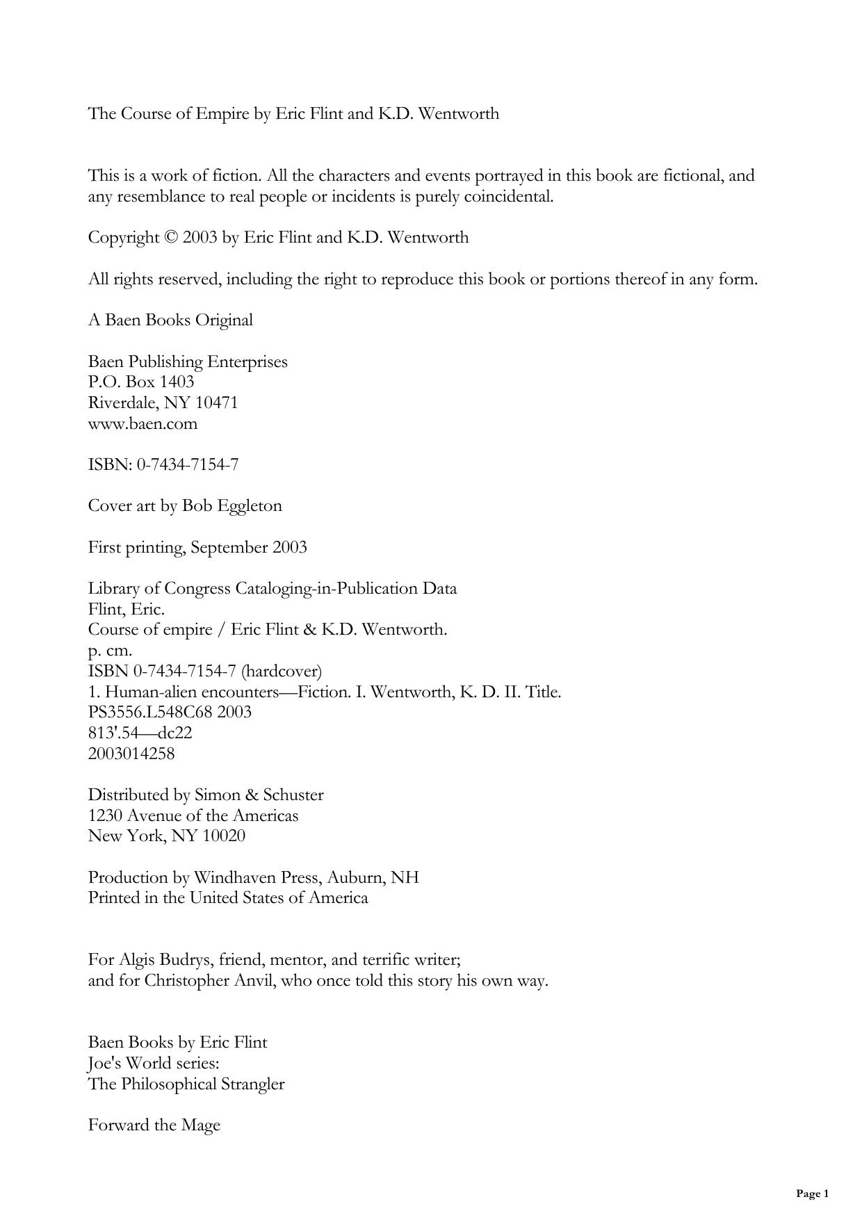 The Course of Empire (K. D. Wentworth)