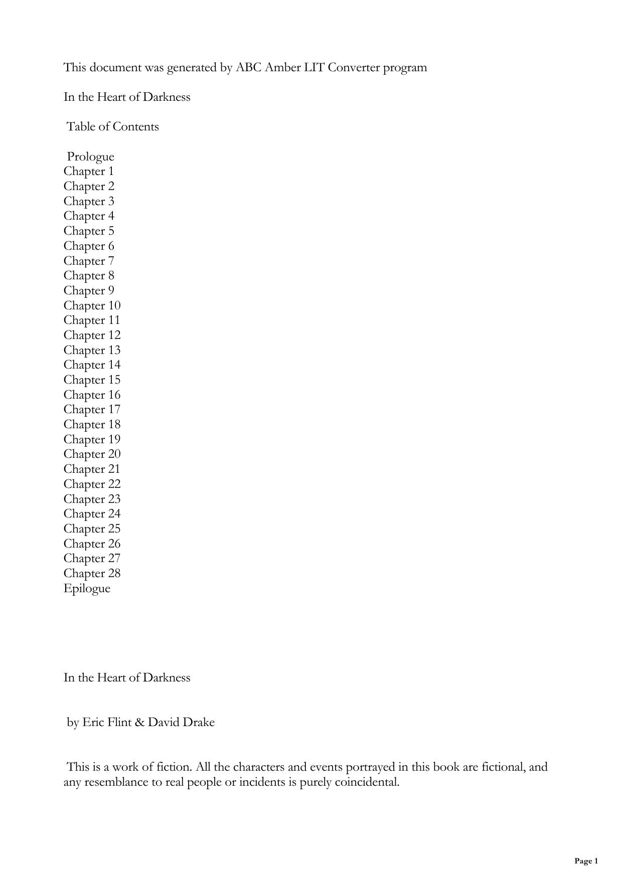 In The Heart Of Darkness (David Drake)