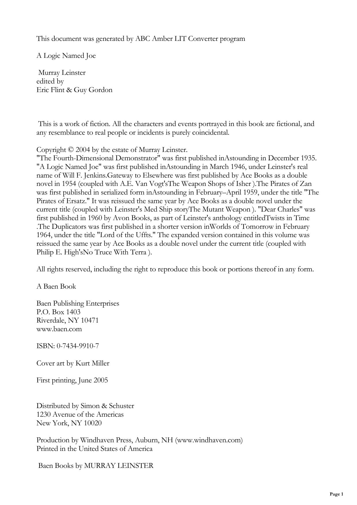 A Logic Named Joe (Murray Leinster & Guy Gordon)