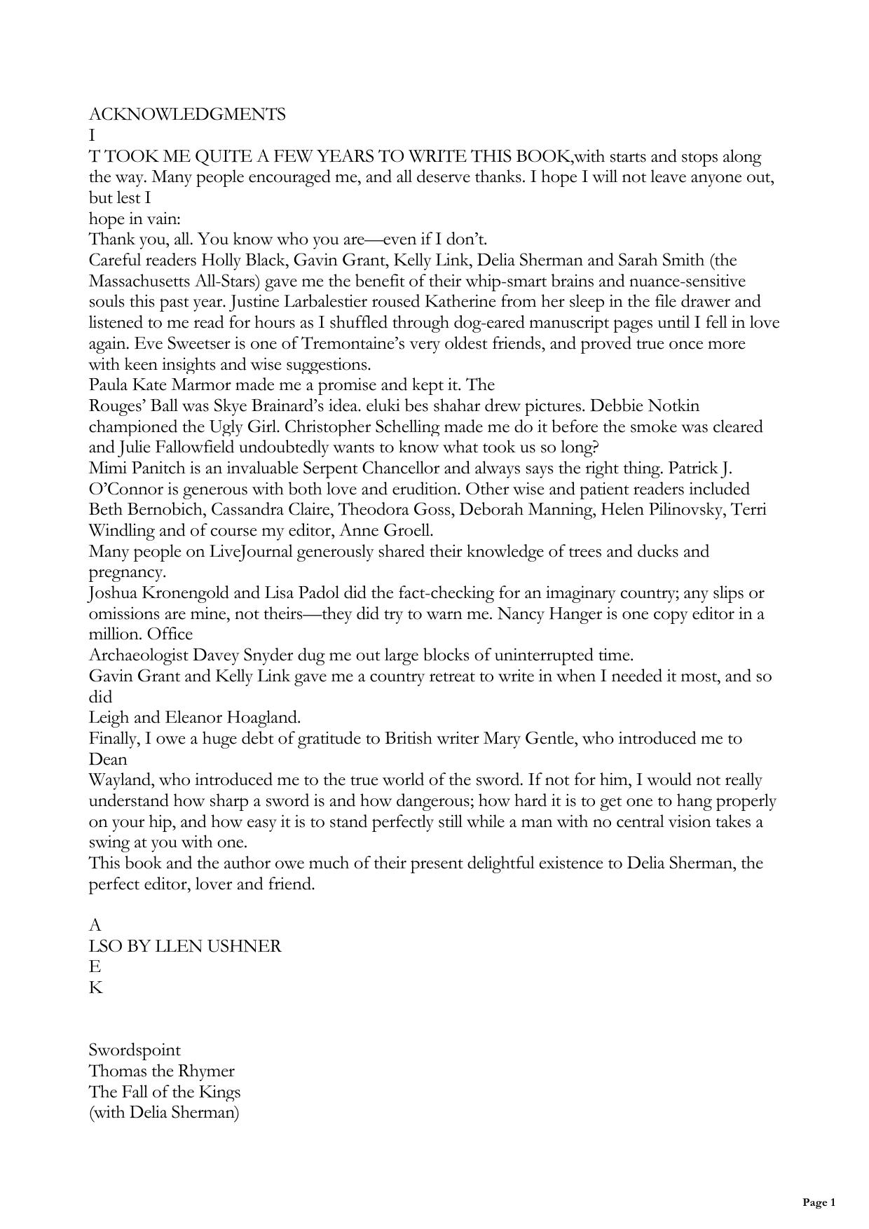 The Privilege Of The Sword