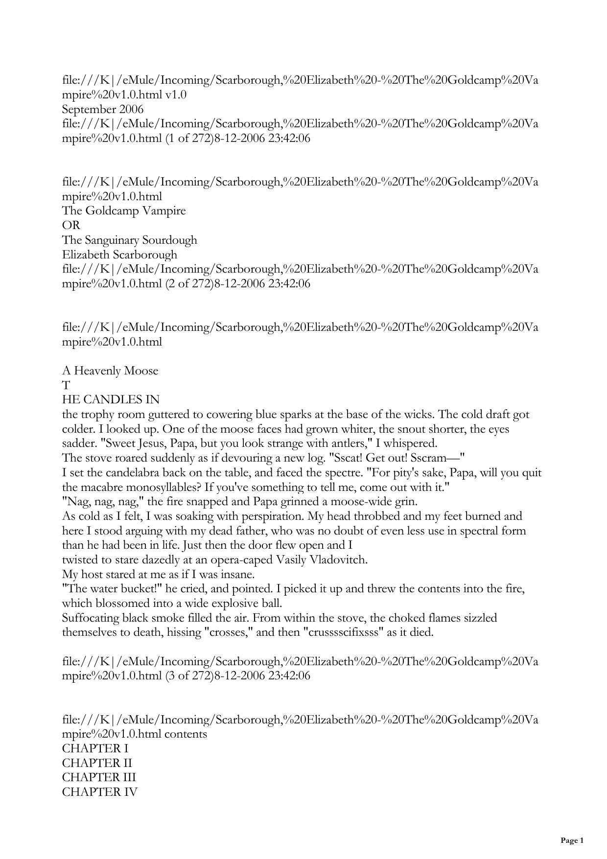 The Goldcamp Vampire