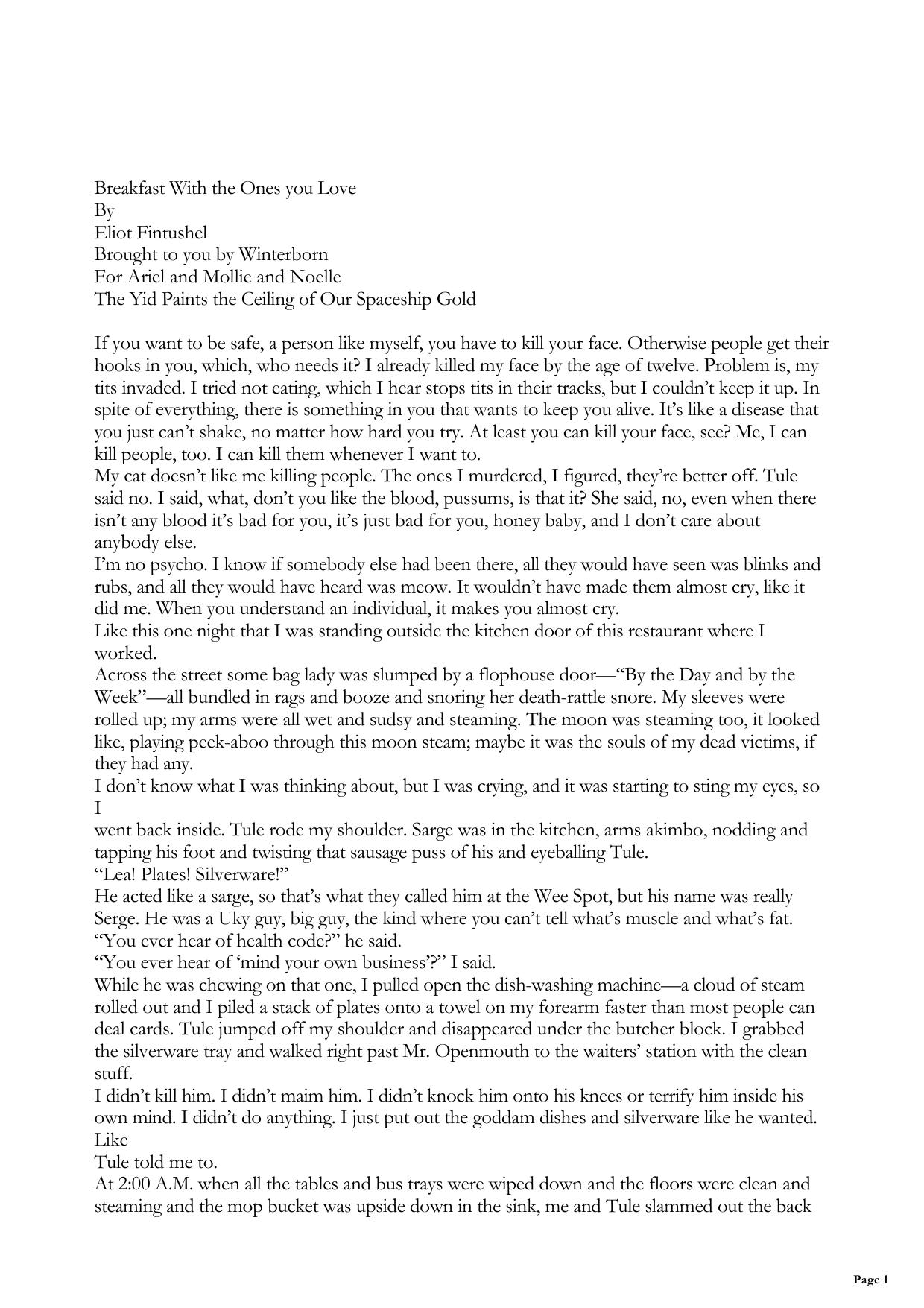 Breakfast with the Ones You Love