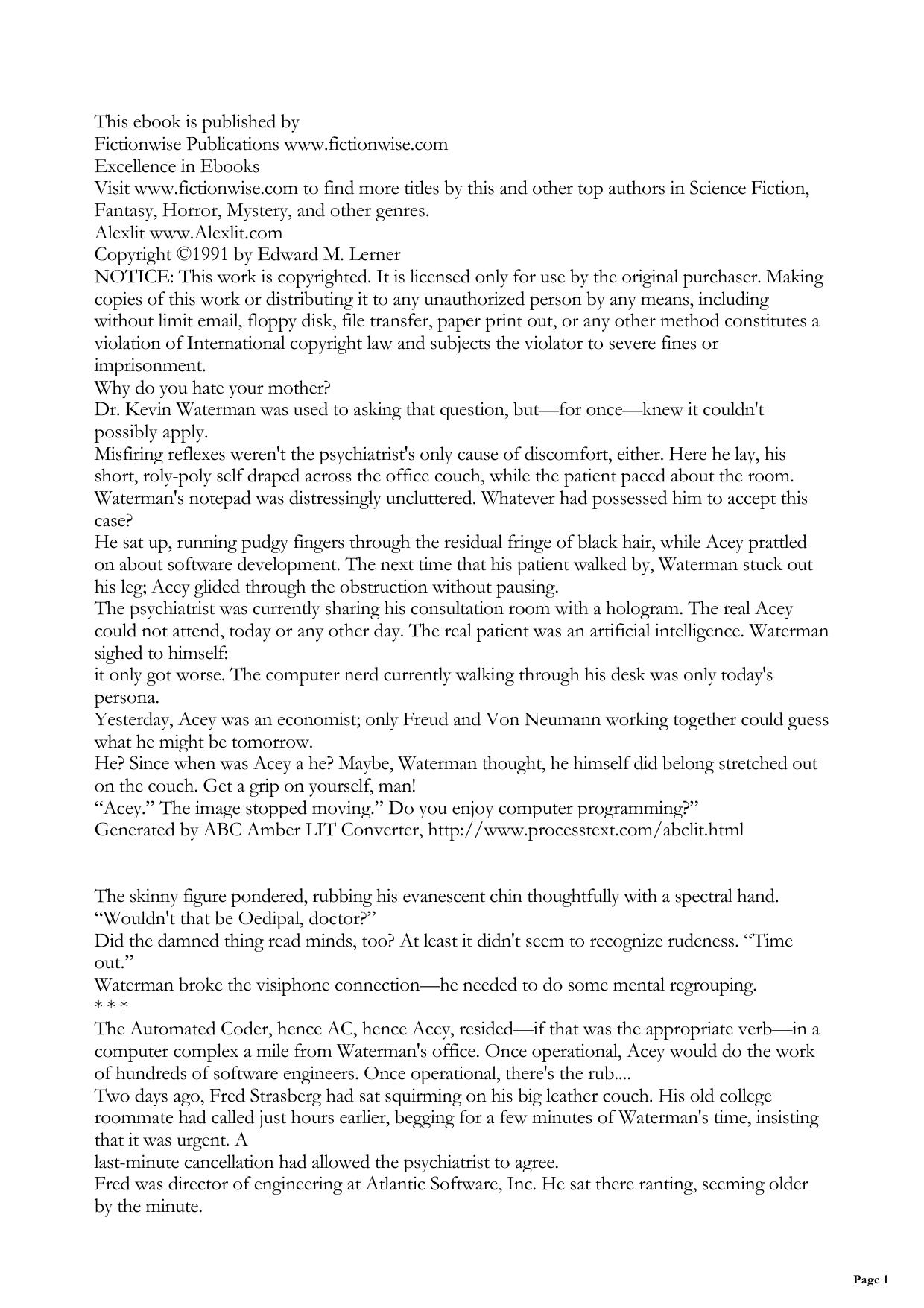 What a Piece of Word is Man