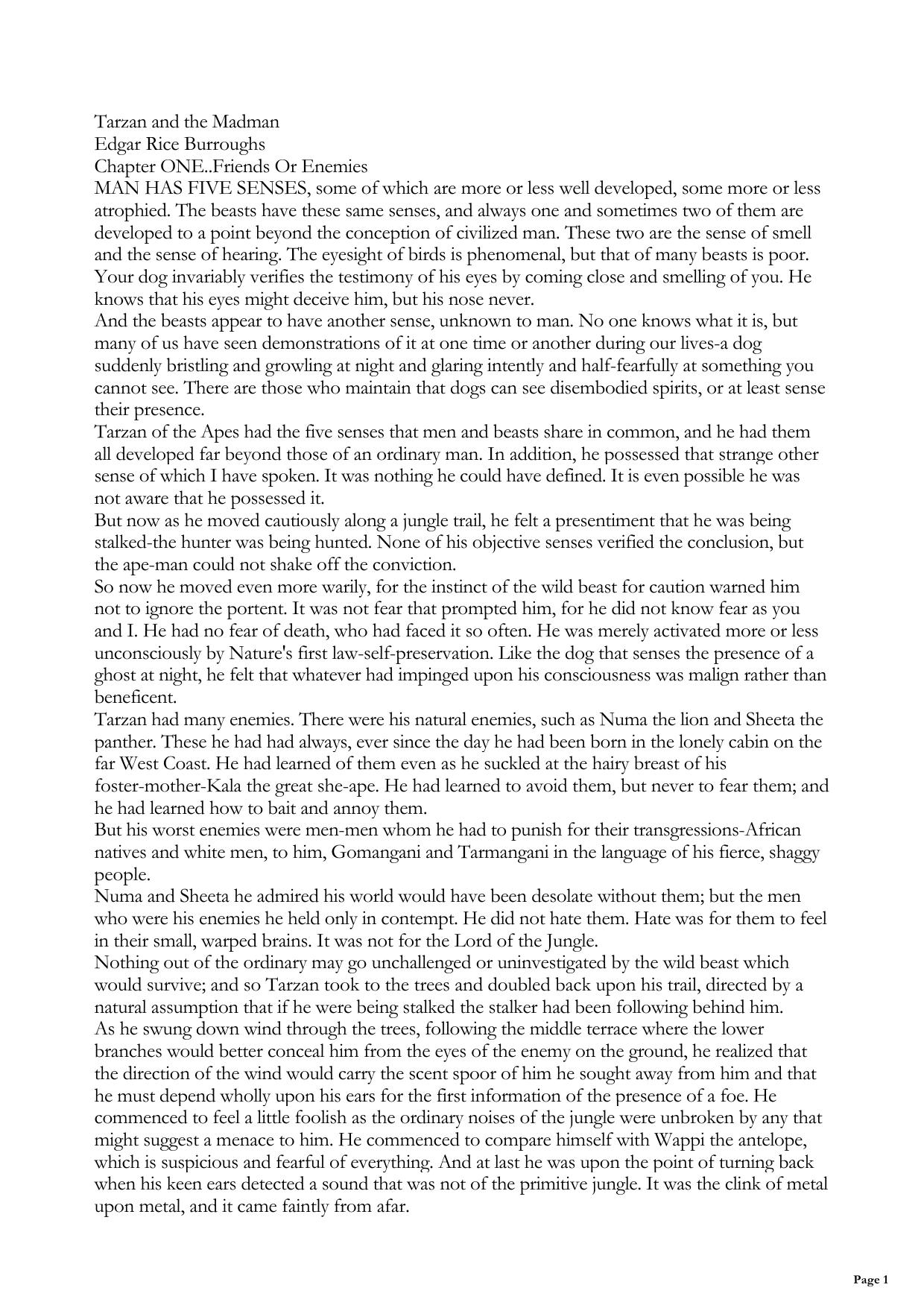 Tarzan And The Madman