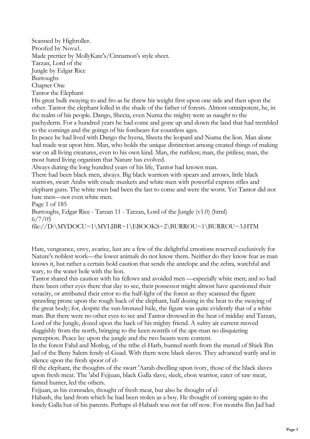 Tarzan, Lord of the Jungle