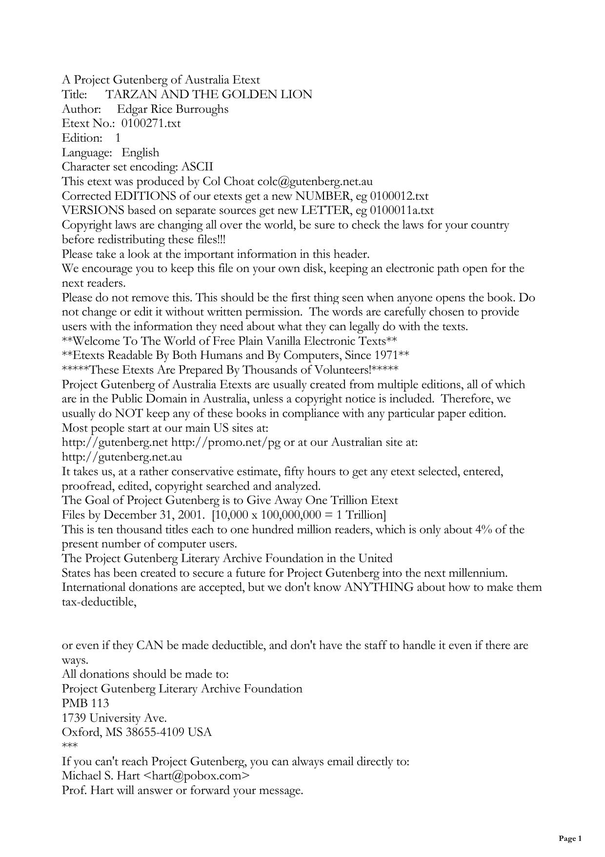 Tarzan and the Golden Lion