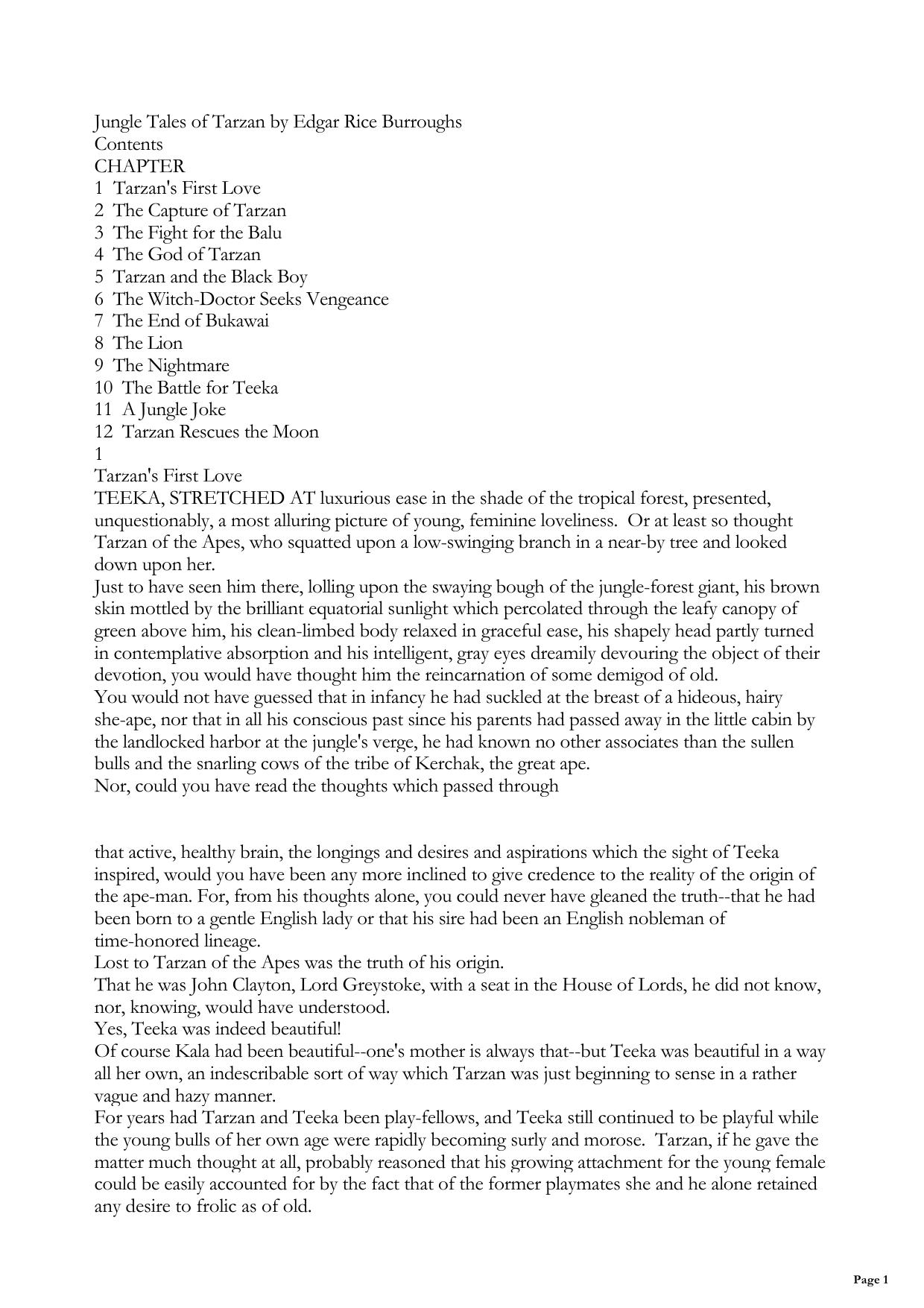 Jungle Tales of Tarzan