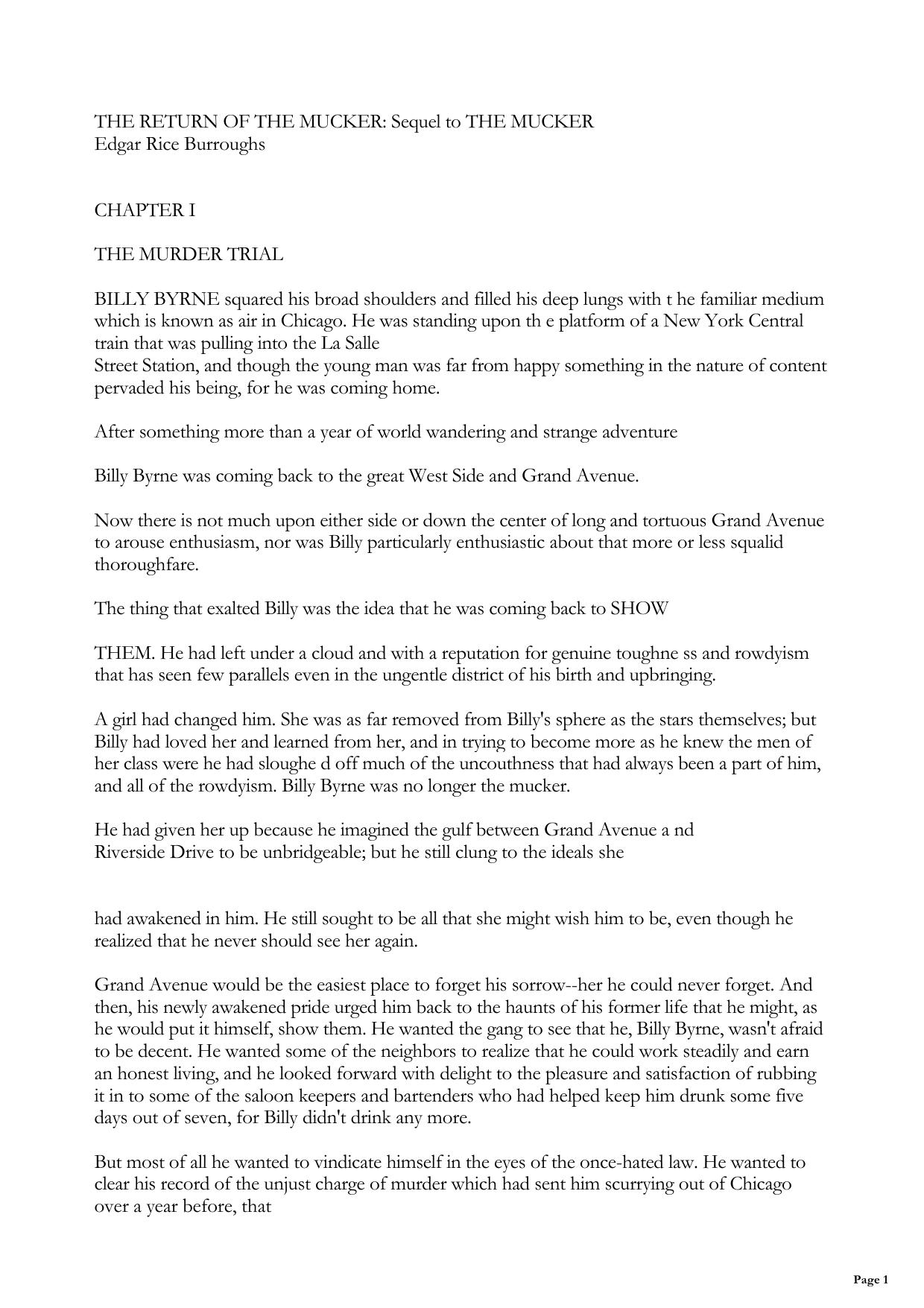 Return Of The Mucker