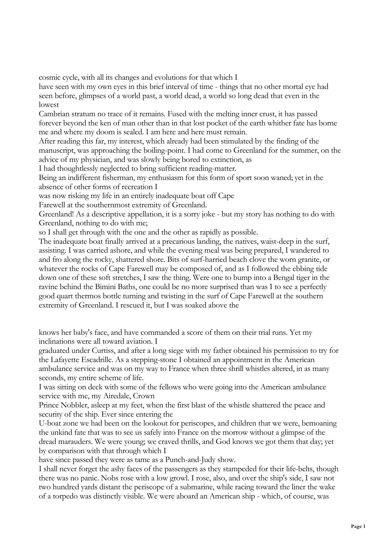 Lost Continent series