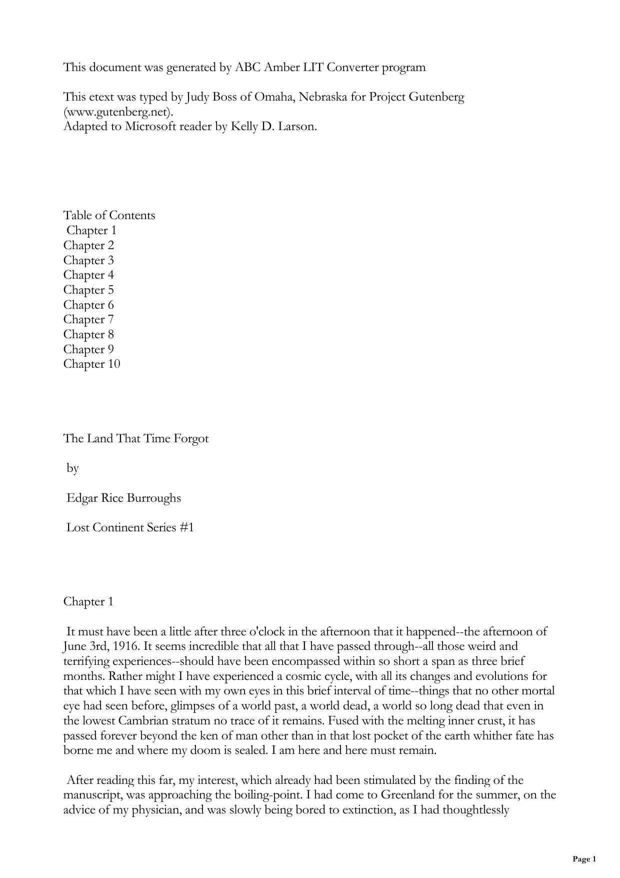 Land That Time Forgot