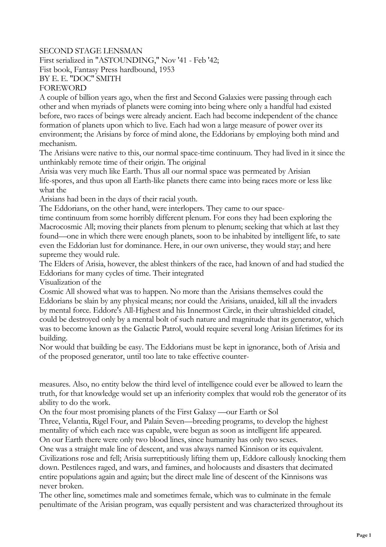 Second Stage Lensman