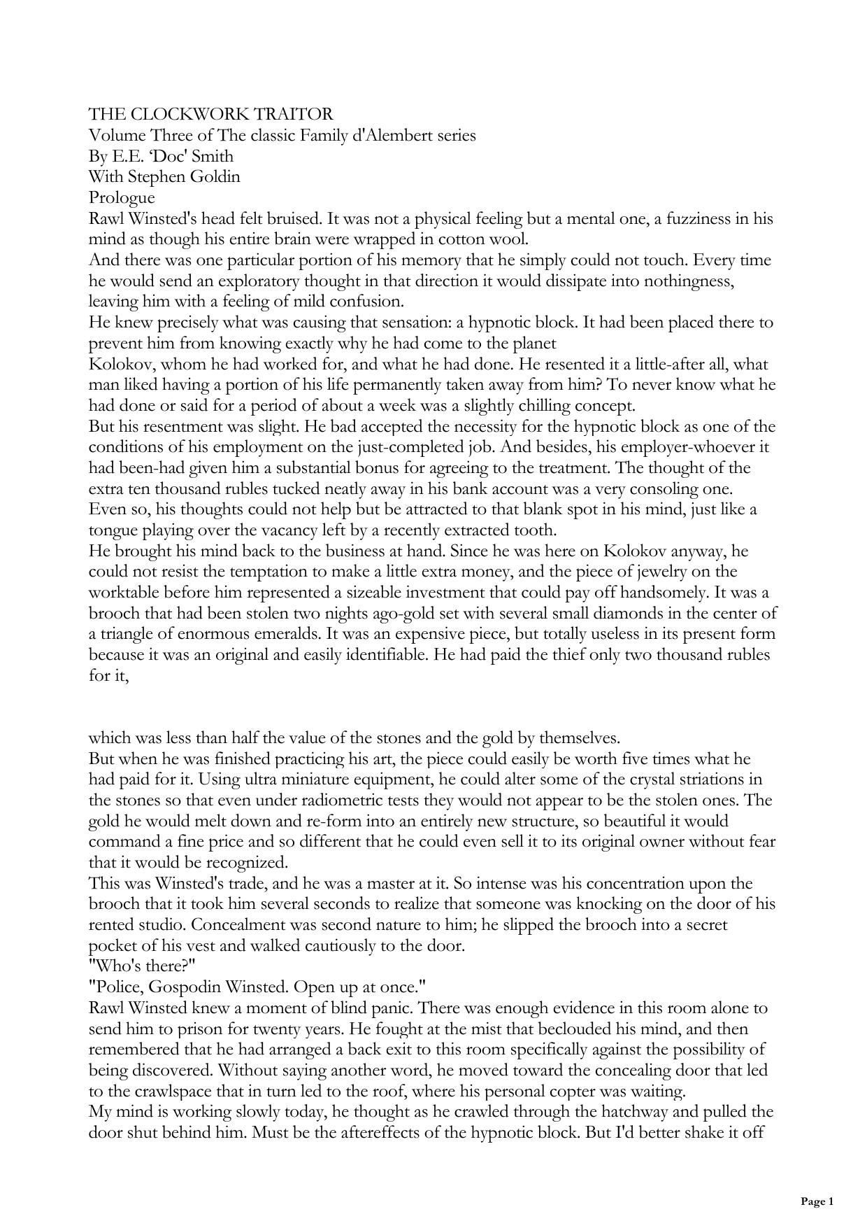 The Clockwork Traitor